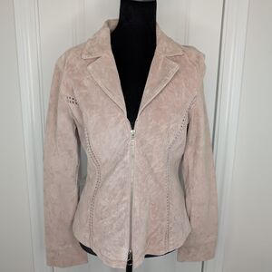 Chic Blush Suede Blazer